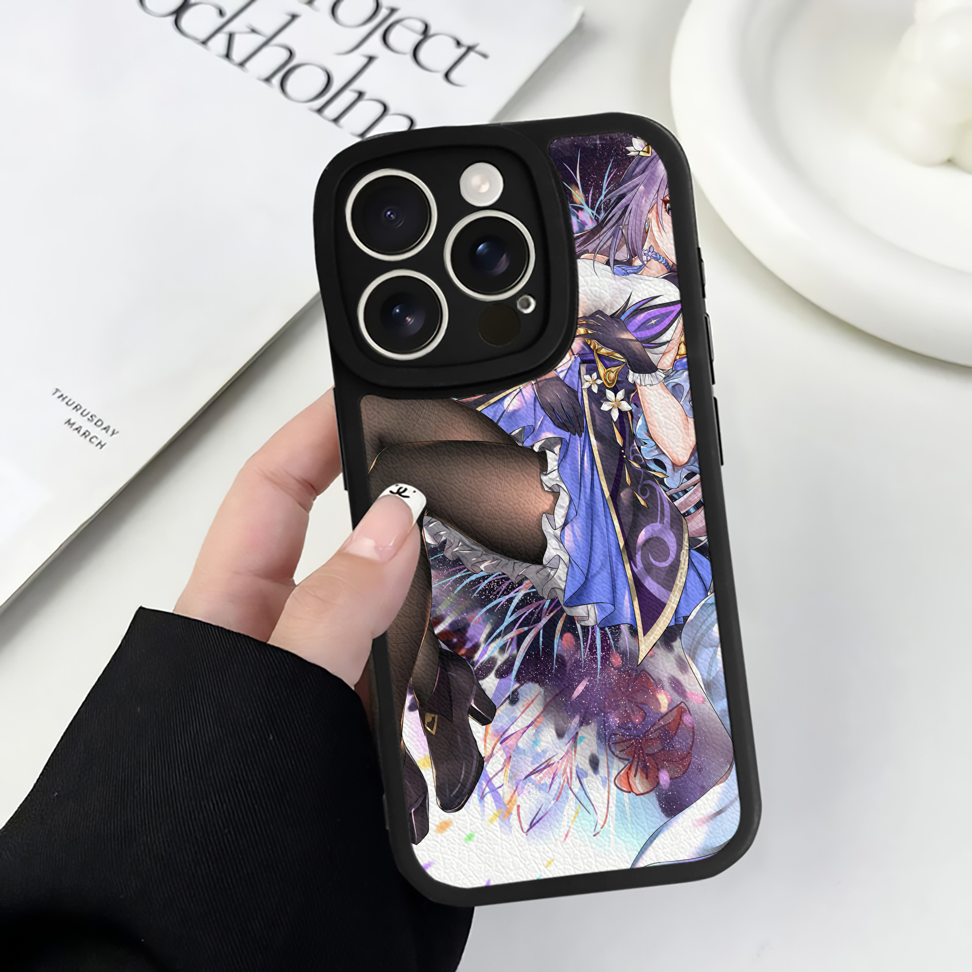 げんし神 genshin 【iPhone 16シリーズ対応】シリコンスマホケース（レザー調） 材質：シリコン